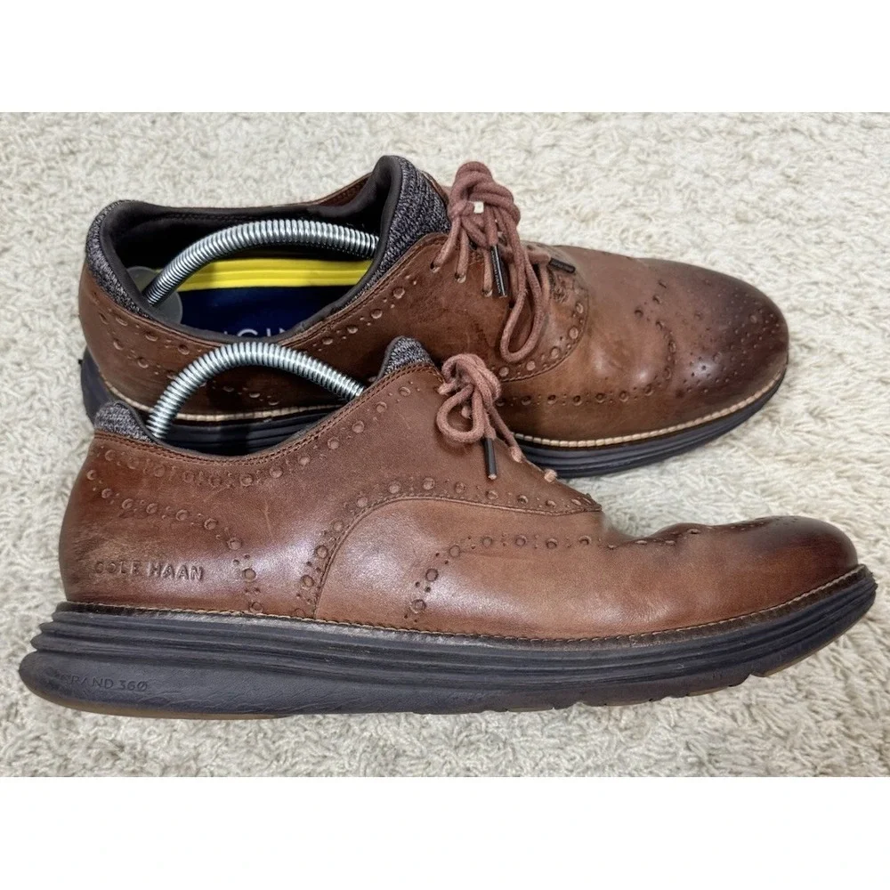 Cole Haan OriginalGrand Wingtip Oxford Mens 11M Brown Leather Dress Shoes C32062